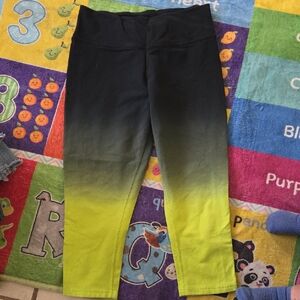 Nike  Leggings - Black and Green Highlight